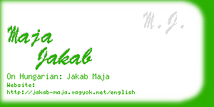 maja jakab business card